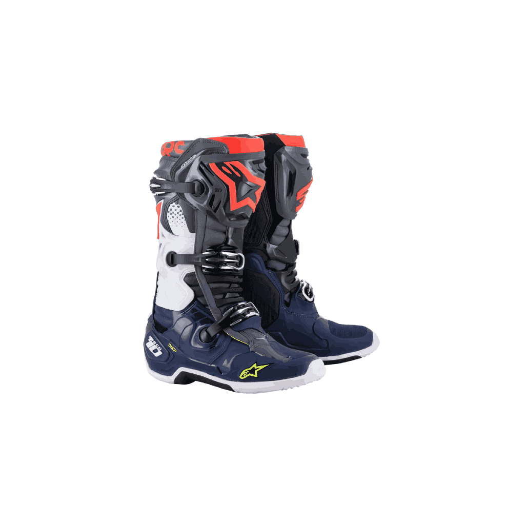 Alpinestars Tech 10 Šedá Modrá Červená