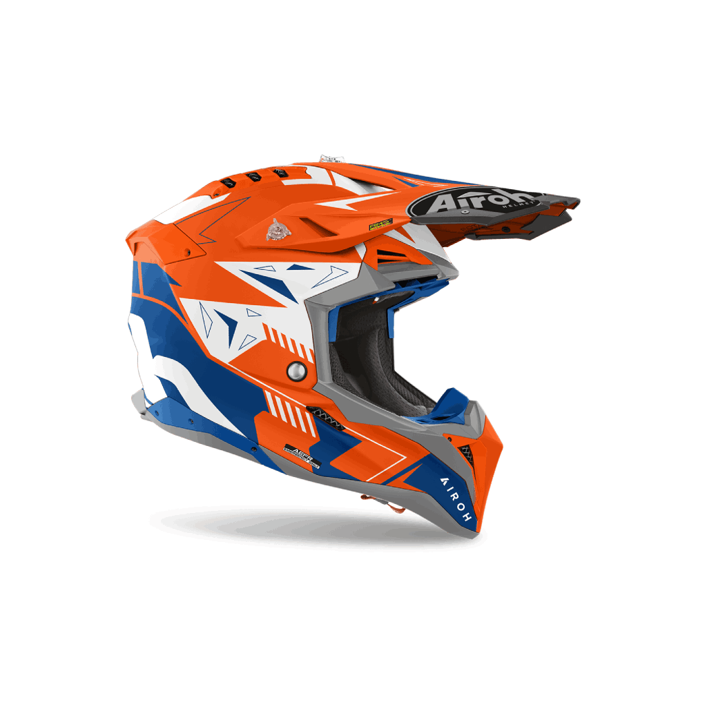 Motokrosová Prilba Airoh Aviator 3 Orange Fluo Matt Spin (1)