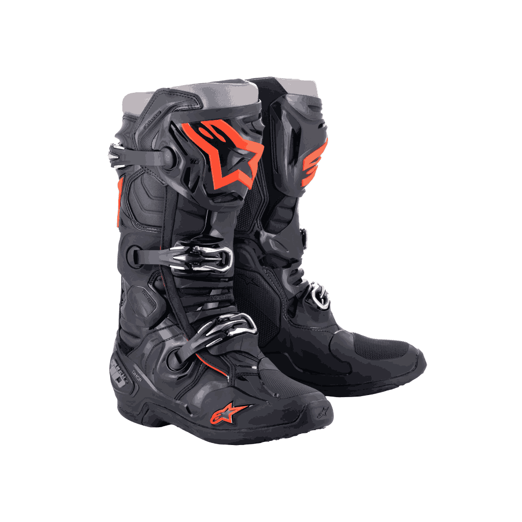 Motokrosové Čižmy Alpinestars TECH 10 2023 Čierna/Červená Fluo