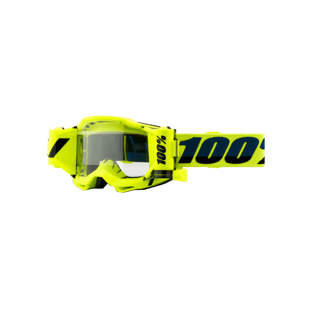 Motokrosové Okuliare 100% Accuri 2 Roll-Off Forecast YELLOW - CLEAR LENS